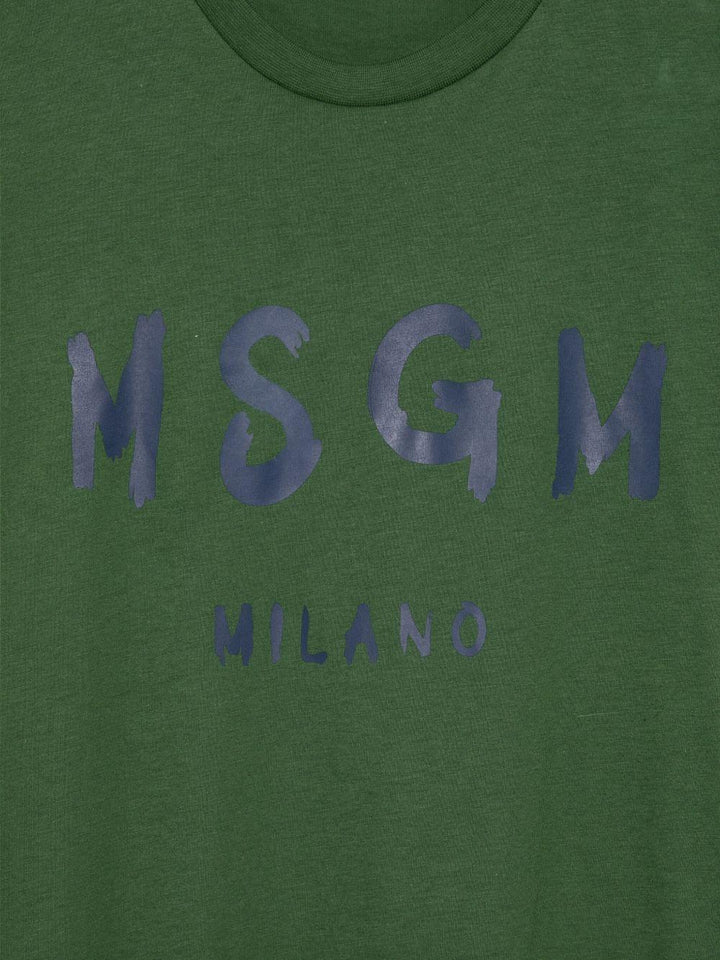 T-shirt verde per bambino F5MSJUTH007 MS039 Msgm Kids 