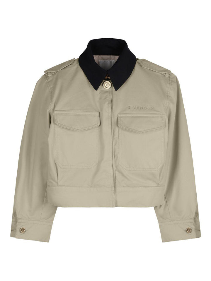 Giacca beige chiaro per bambina H31133 192 Givenchy Kids 