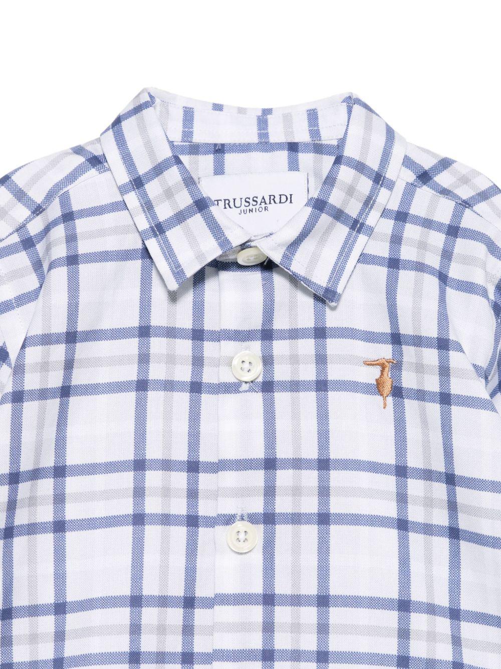 Camicia bianca/blu per neonato TIA25105CA O-W Trussardi Kids 