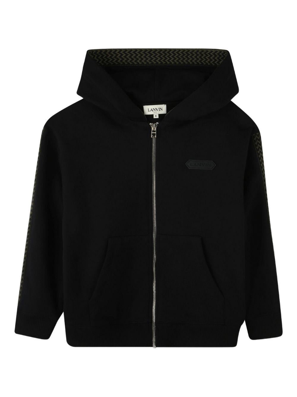 Felpa nera per bambino N30298 09B Lanvin Enfant 