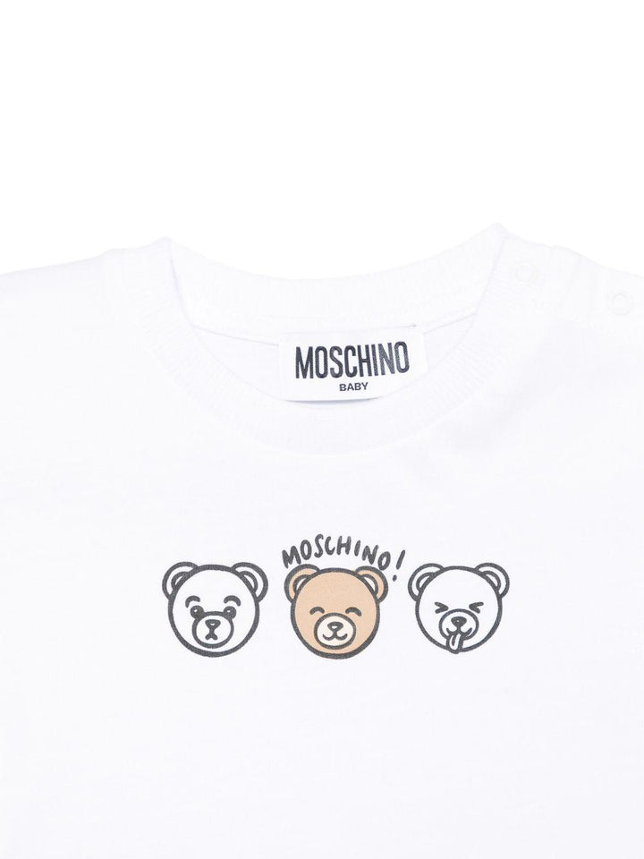 Completo bianco/azzurro per neonata MUG01OLXE63 86816 Moschino Kids 