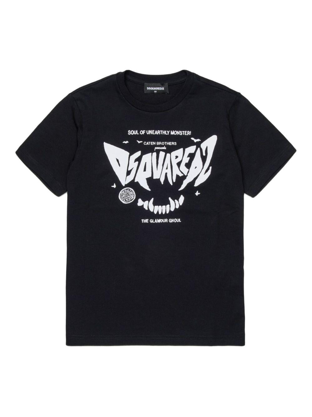 T-shirt nera per bambino