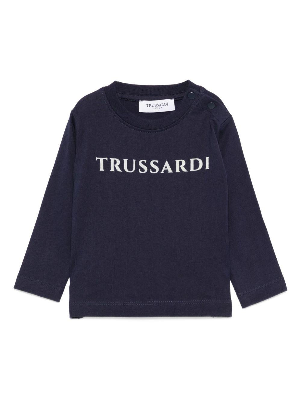 T-shirt blu navy per neonato TIA25017TS PEA Trussardi Kids 