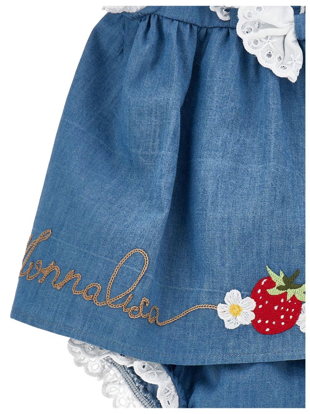 Abito blu per neonata 35G5157081 0062 Monnalisa Kids 