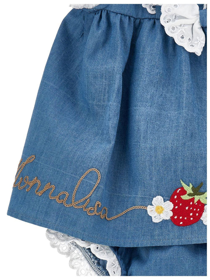 Abito blu per neonata 35G5157081 0062 Monnalisa Kids 