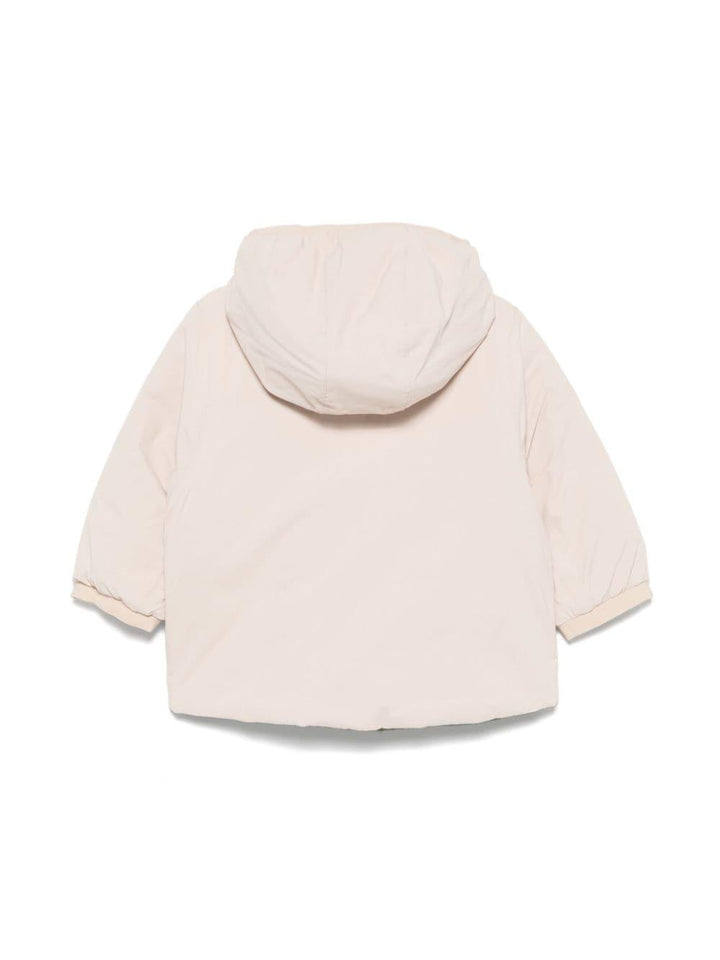 Giacca beige sabbia per neonata con logo