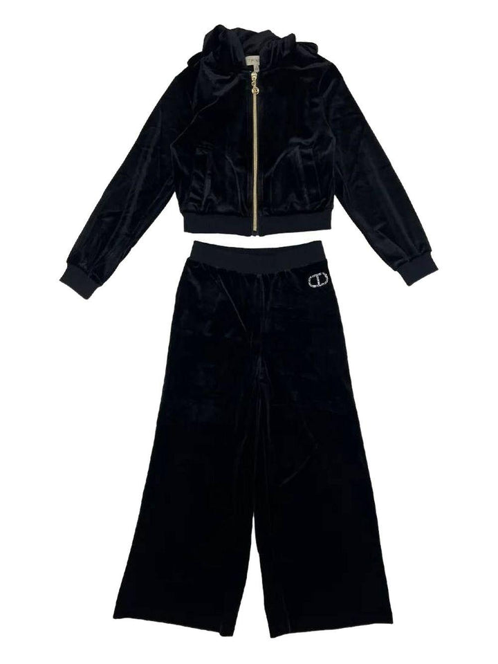 Completo nero per bambina 252GJ2030 00006 Twin Set 