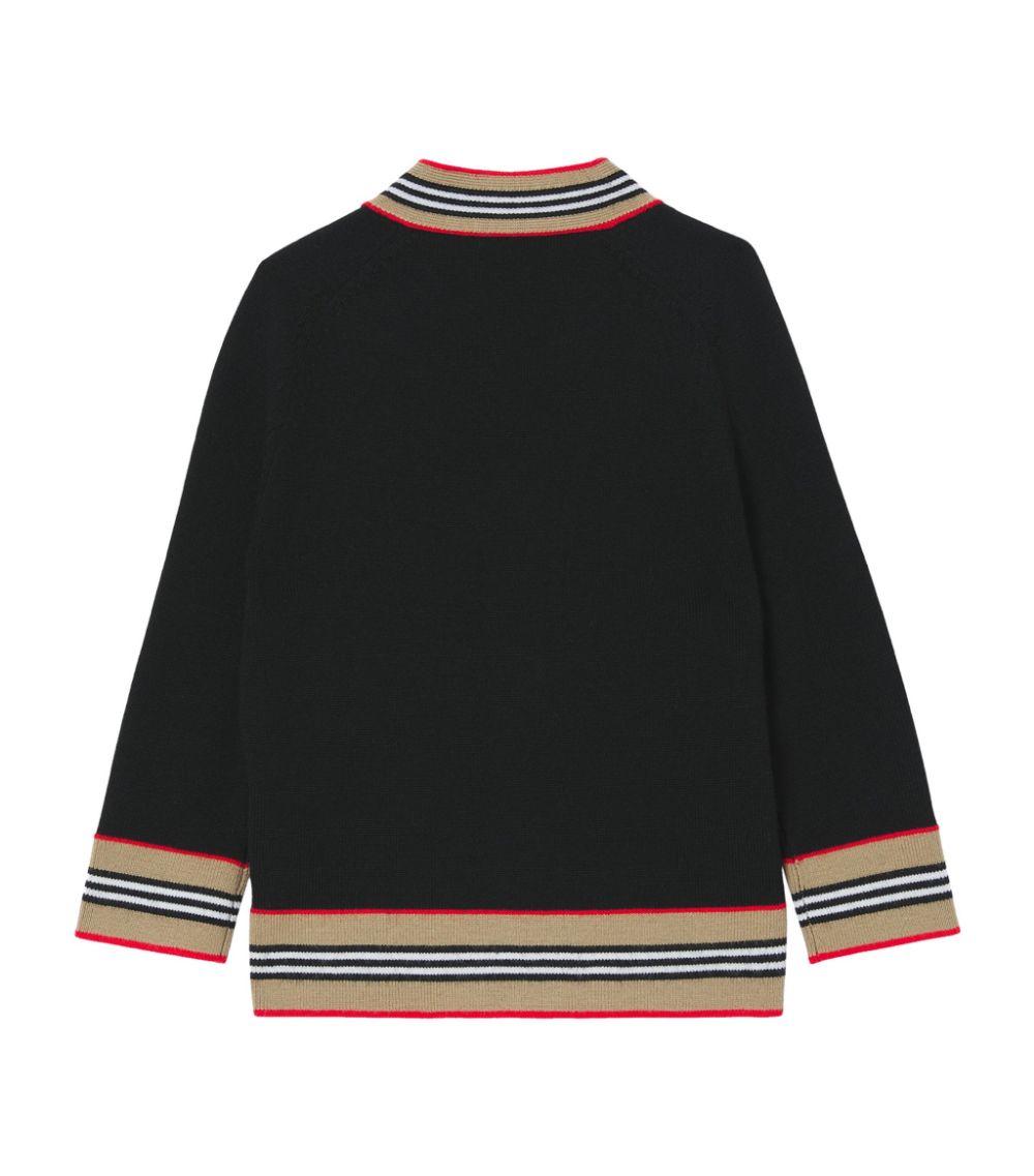 Cardigan nero per neonata 8047616 A1189 Burberry Kids 