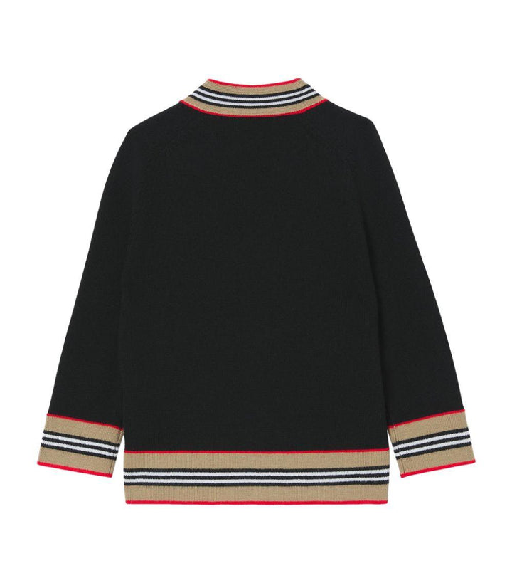 Cardigan nero per neonata 8047616 A1189 Burberry Kids 