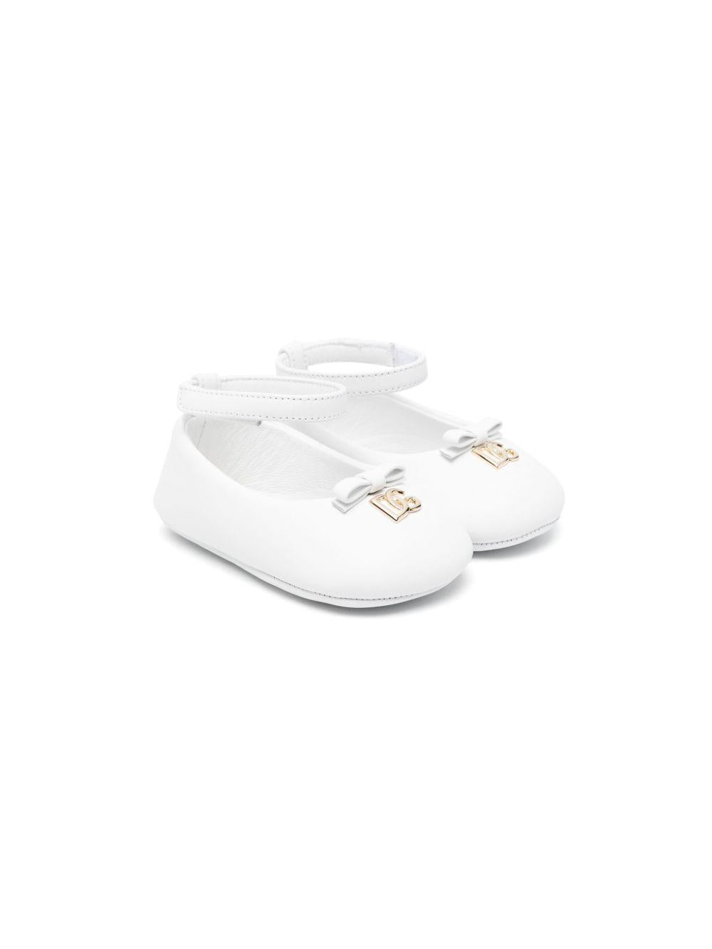 Ballerina bianca per neonata DK0065AB793 80001 Dolce & Gabbana Kids 