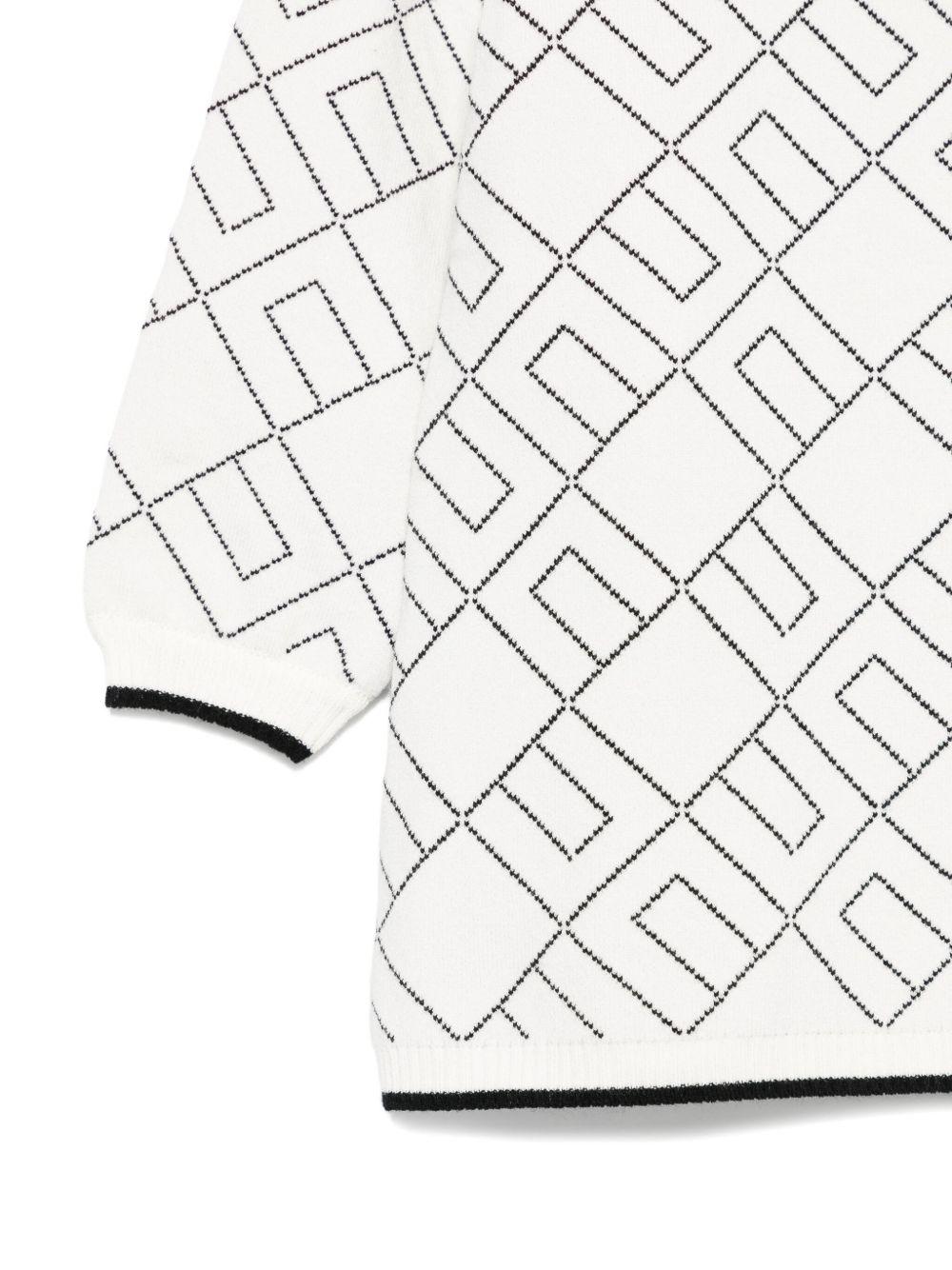 Abito bianco/nero per neonato ENAB067CFL229 D759 Elisabetta Franchi Kids 