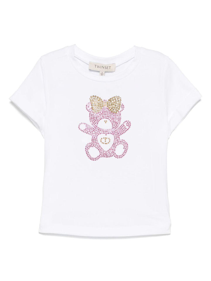 T-shirt bianca per bambina