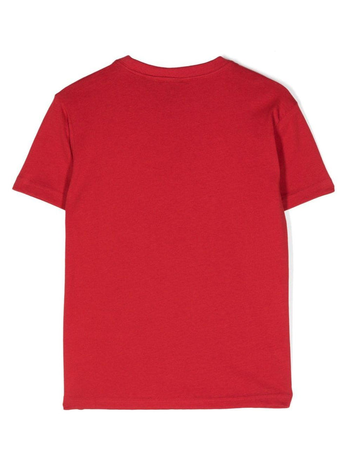 Red t-shirt for boys with logo