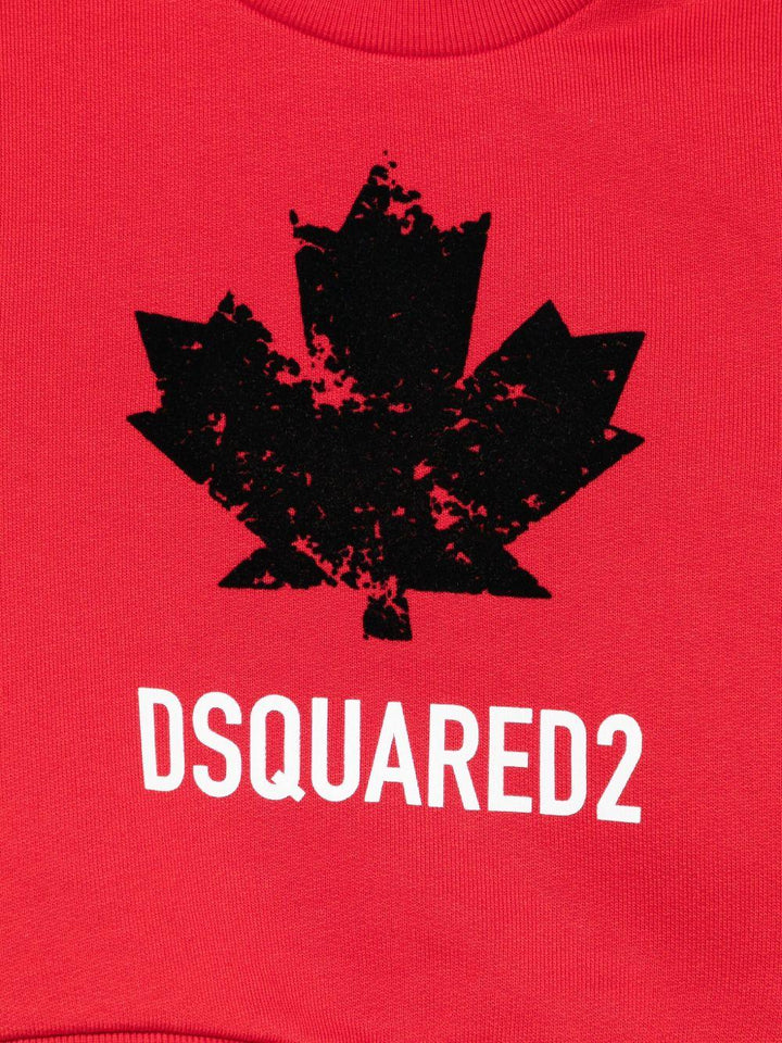 Felpa rossa per neonato DQ3096D00ZF DQ423 Dsquared2 Kids 