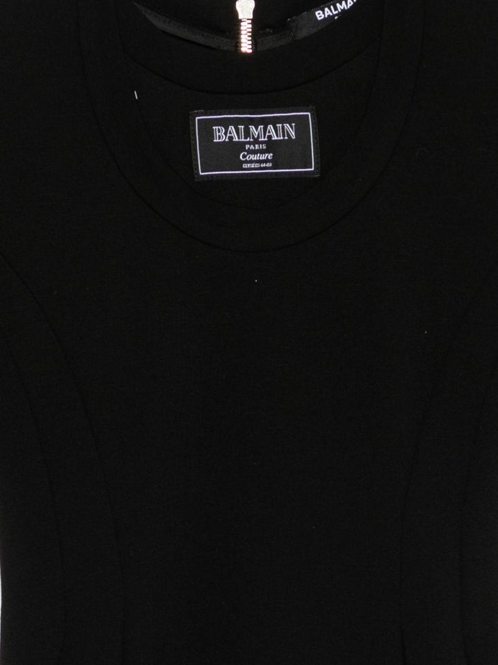 Abito nero per bambina BX1C01J0371 930 Balmain Kids 