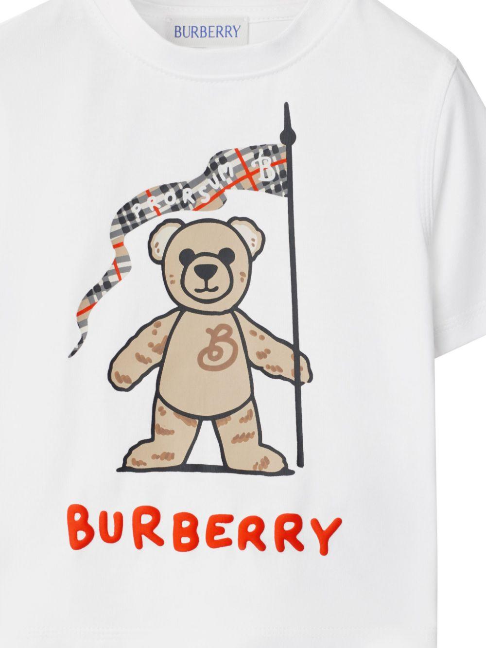 T-shirt bianca per neonato 8104509 A1464 Burberry Kids 