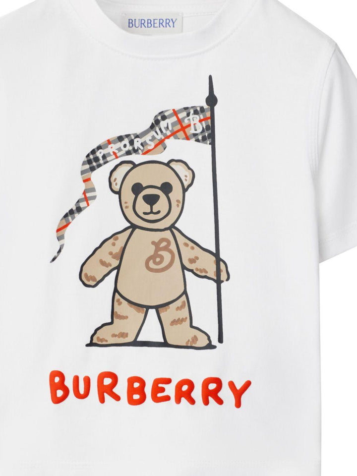 T-shirt bianca per neonato 8104509 A1464 Burberry Kids 