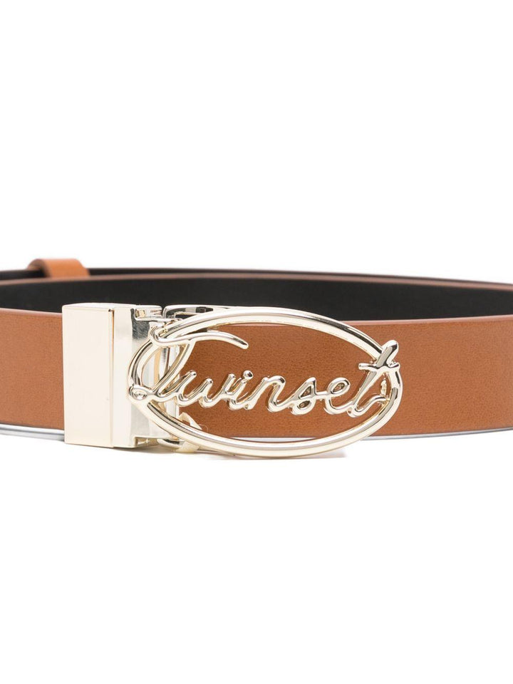 Cintura marrone per bambina 261GJ5014 06228 Twin Set 