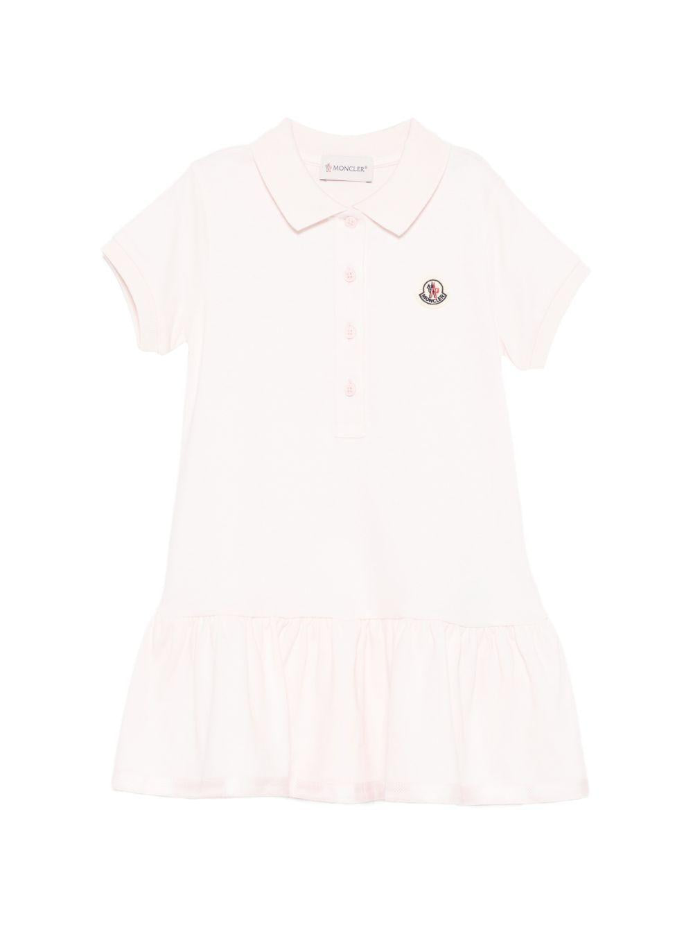 Abito rosa chiaro per bambina 9548I000148496F 503 Moncler Kids 