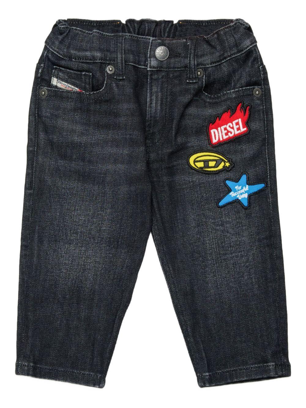 Jeans neri per neonato K00237KXBSK K02 Diesel Kids 