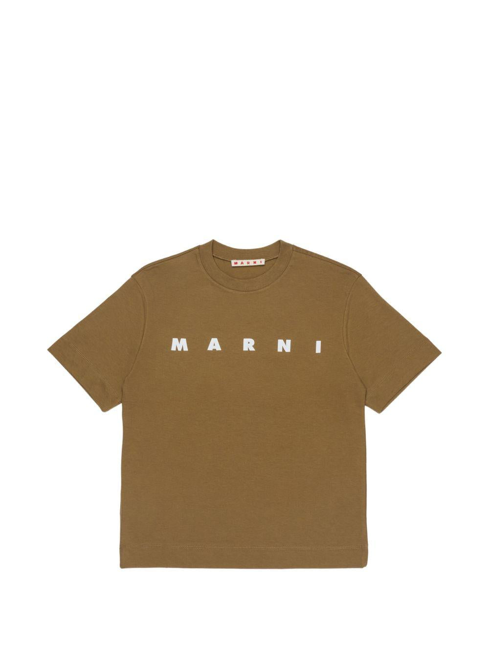 T-shirt marrone per bambino M002MVM00RF 0M721 Marni Kids 