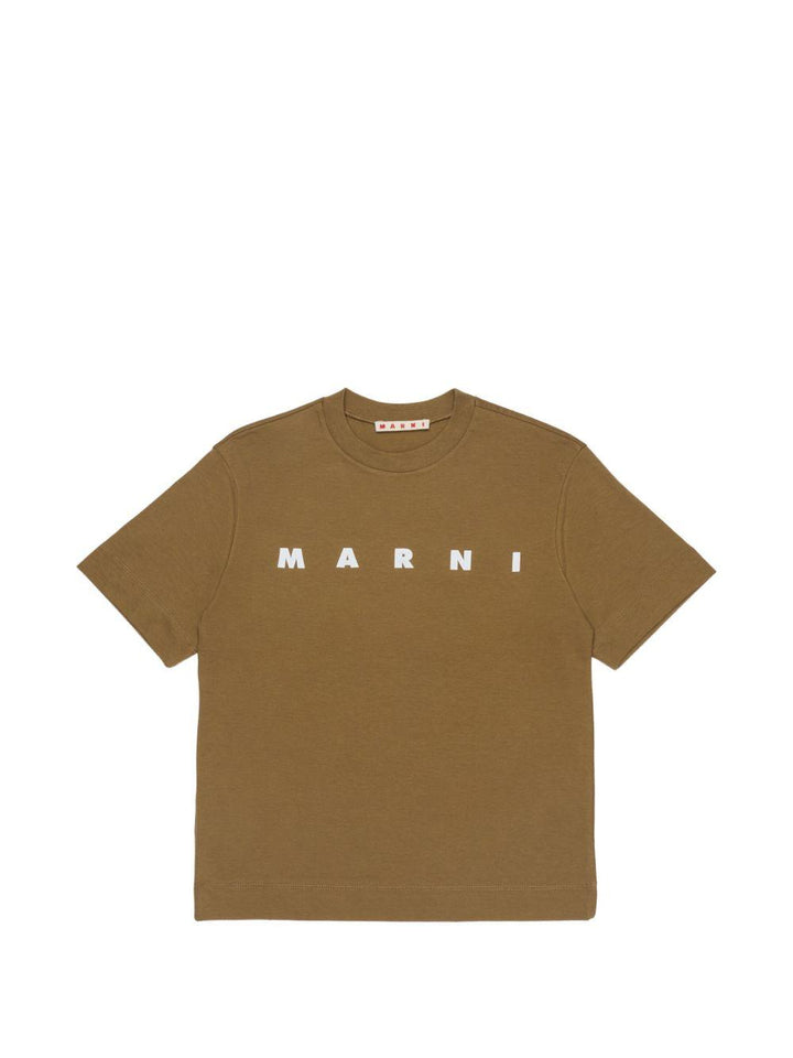 T-shirt marrone per bambino M002MVM00RF 0M721 Marni Kids 