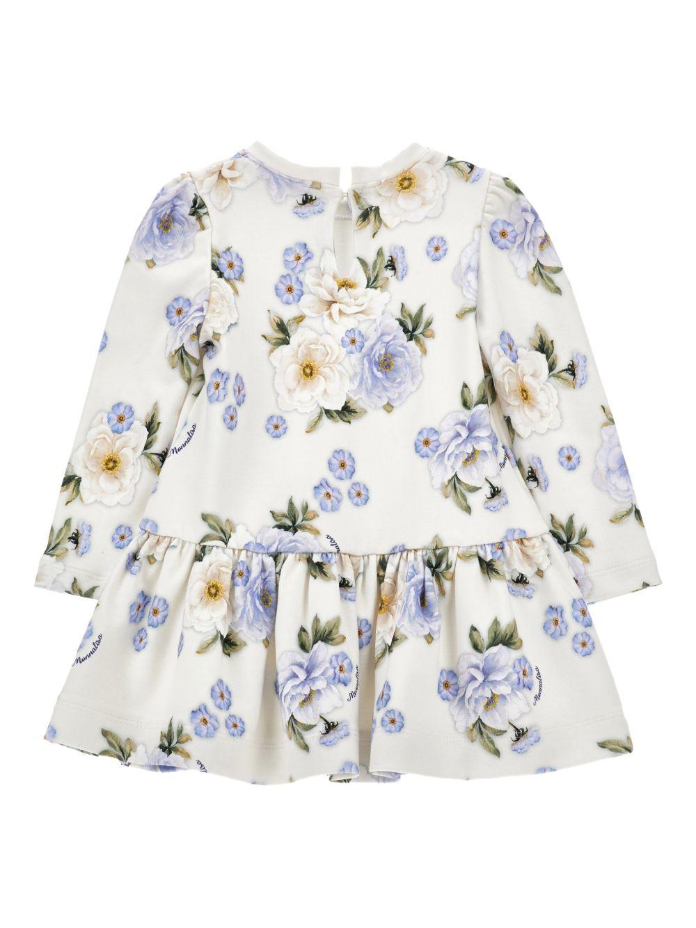 Abito bianco per neonata 31F9106659 0258 Monnalisa Kids 