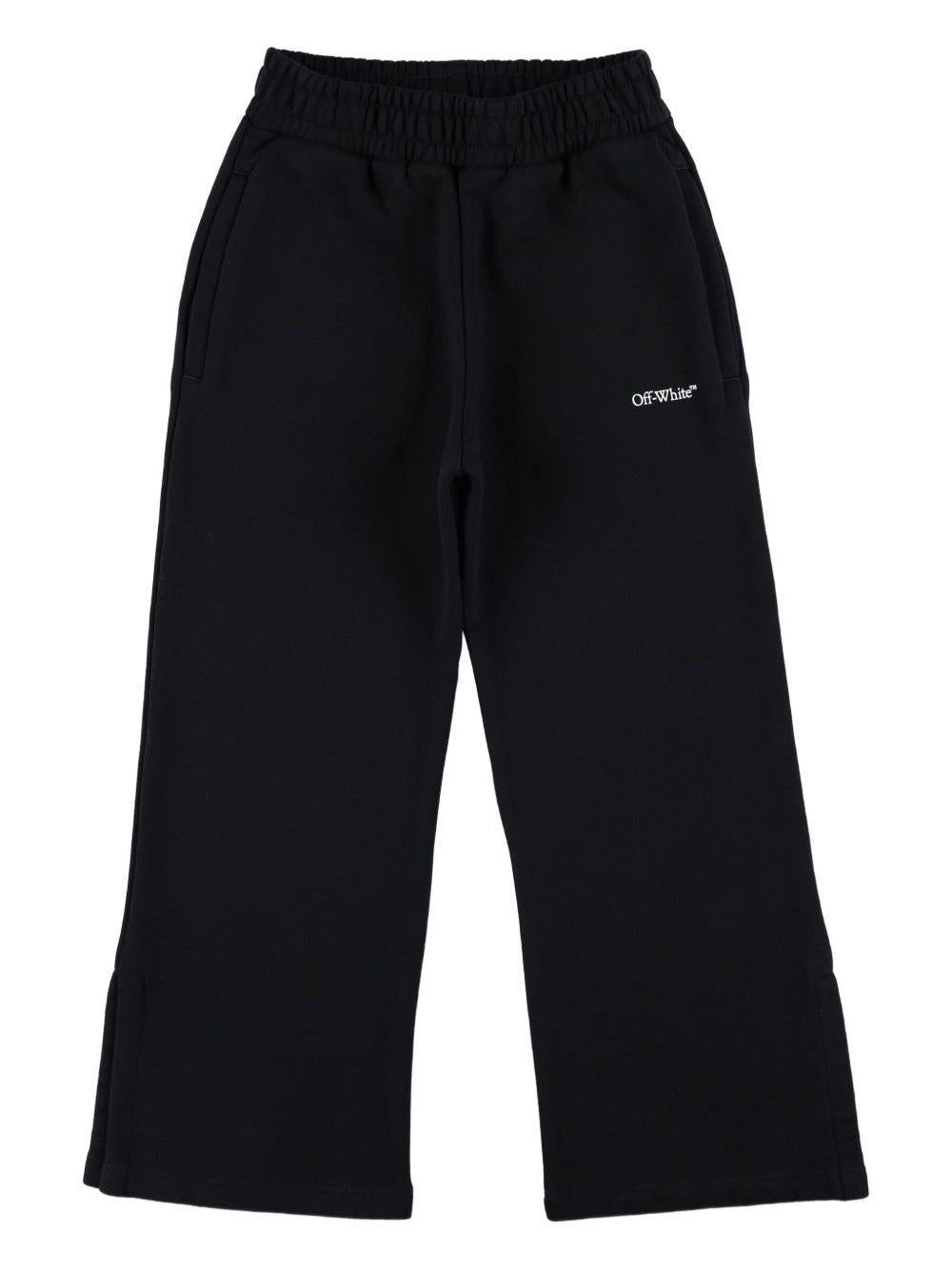 Pantalone nero per bambino OGCH00AF25FLE001 1001 Off White Kids 