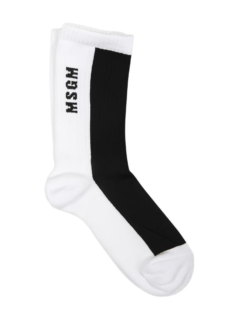 Calze bianche/nere per bambino S4MSJUSO037 110 Msgm Kids 