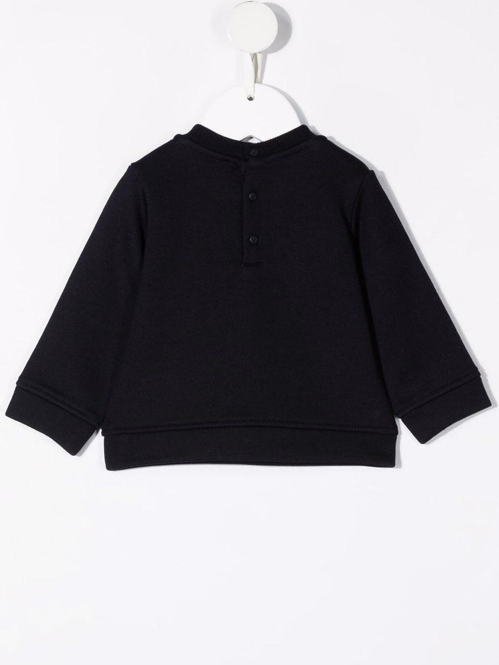 Felpa per neonato in misto cotone navy