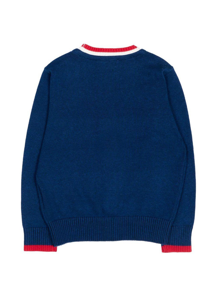Cardigan blu per neonato TIP26007CD BLU Trussardi Kids 