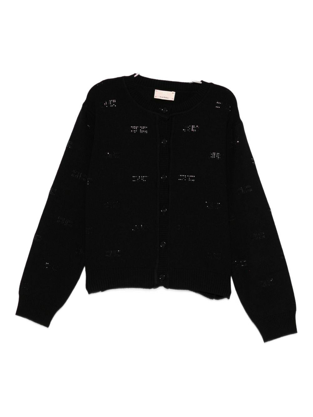 Cardigan nero per bambina EGMA041CFL060K N000 Elisabetta Franchi Kids 