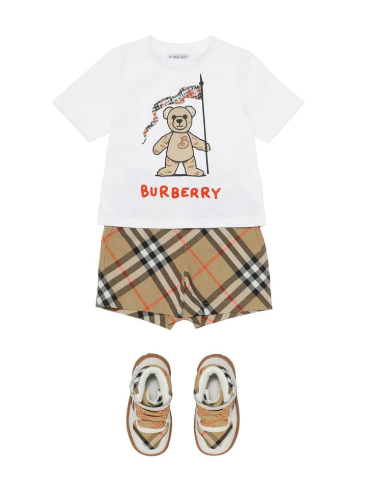 T-shirt bianca per neonato 8104509 A1464 Burberry Kids 