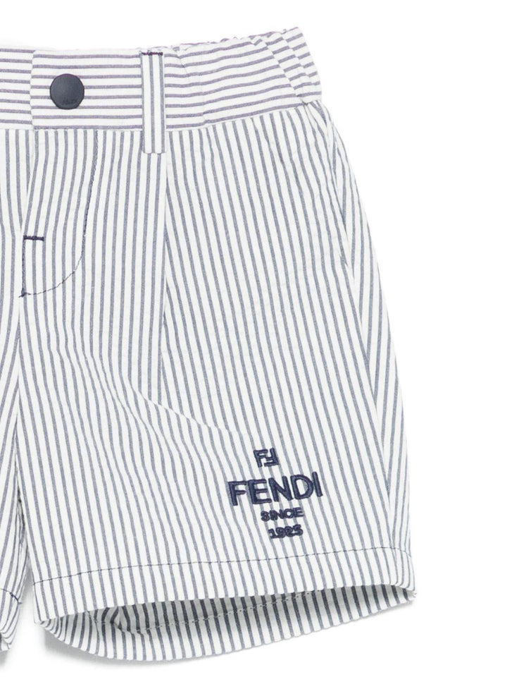 Bermuda blu/bianca per neonato BMF280AY8G F1I11 Fendi Kids 