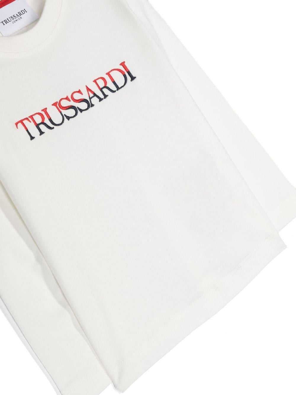White baby t-shirt with logo