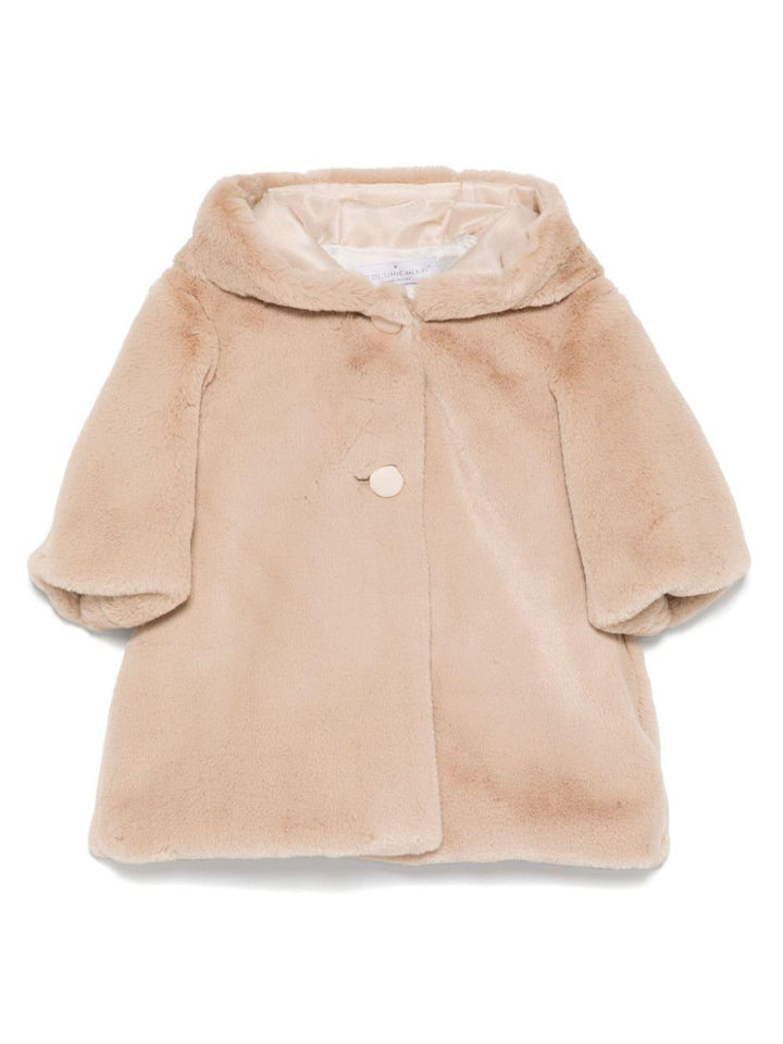 Sand beige coat for baby girl