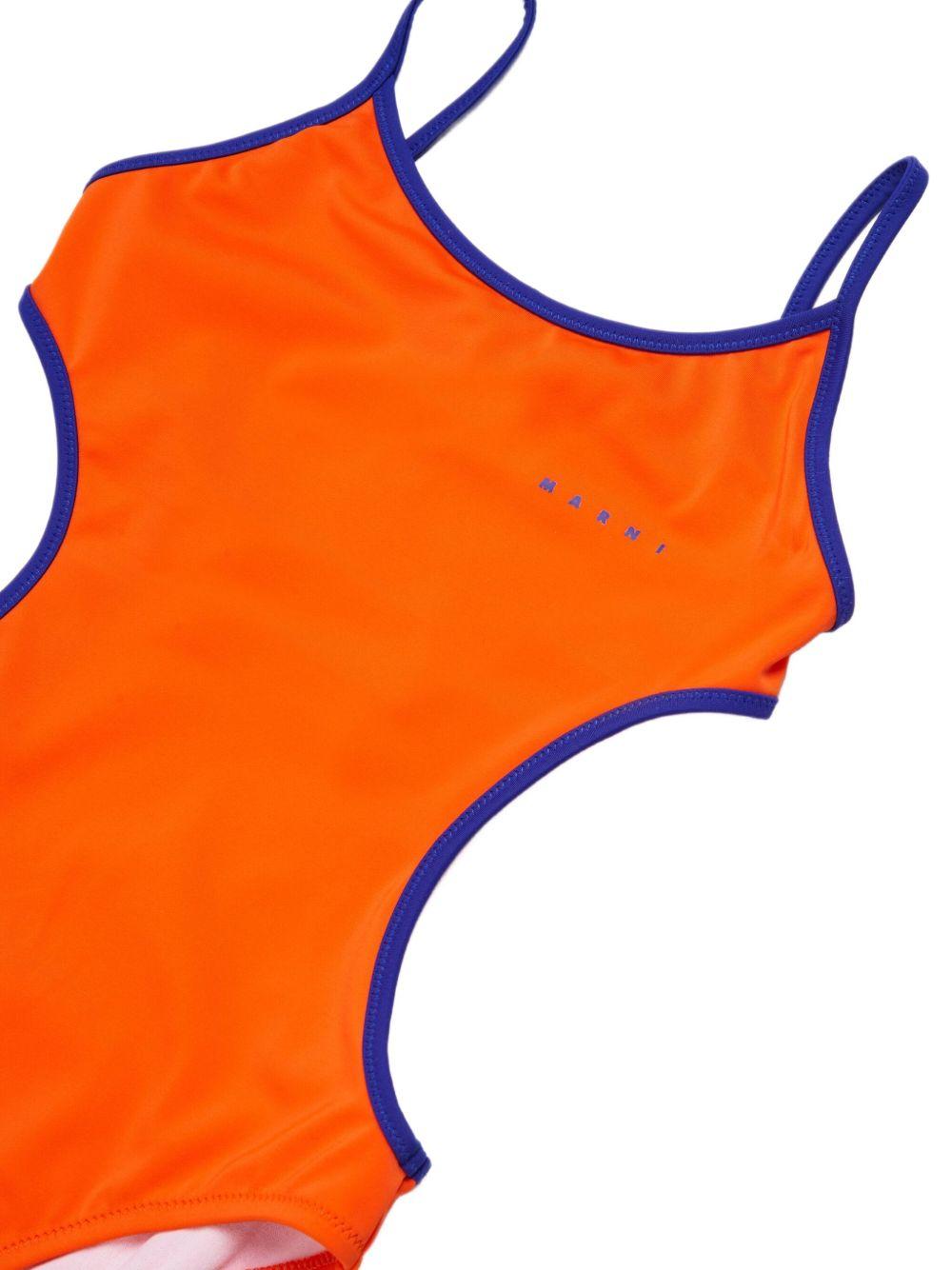 Costume arancione/blu per bambina M01762M00M2 0M436 Marni Kids 