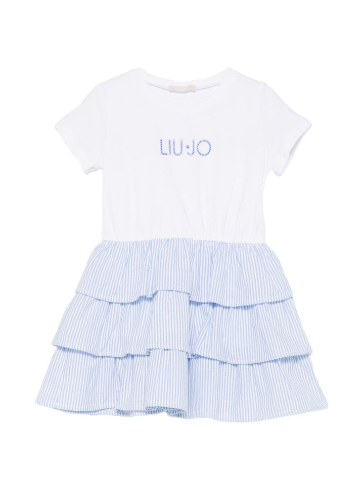 Abito bianco/azzurro per bambina KA6030T340A L9014 Liu Jo 