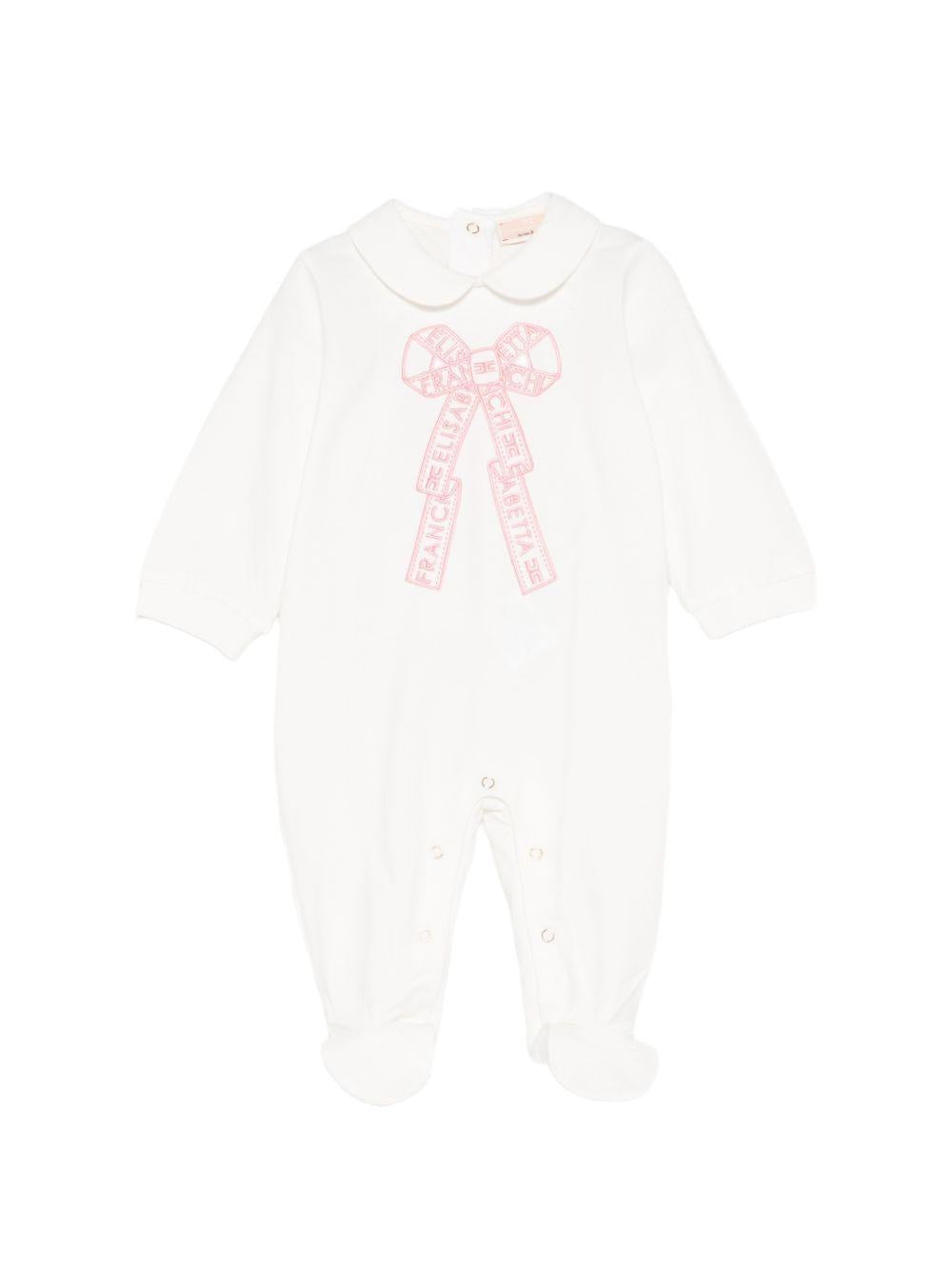 Tutina bianca per neonata ENTU1460JF054 0285 Elisabetta Franchi Kids 