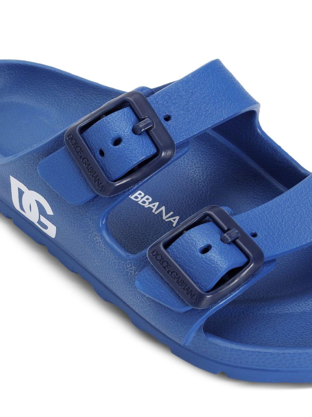 Ciabatte blu per bambino DD0324A5103 80622 Dolce & Gabbana Kids 