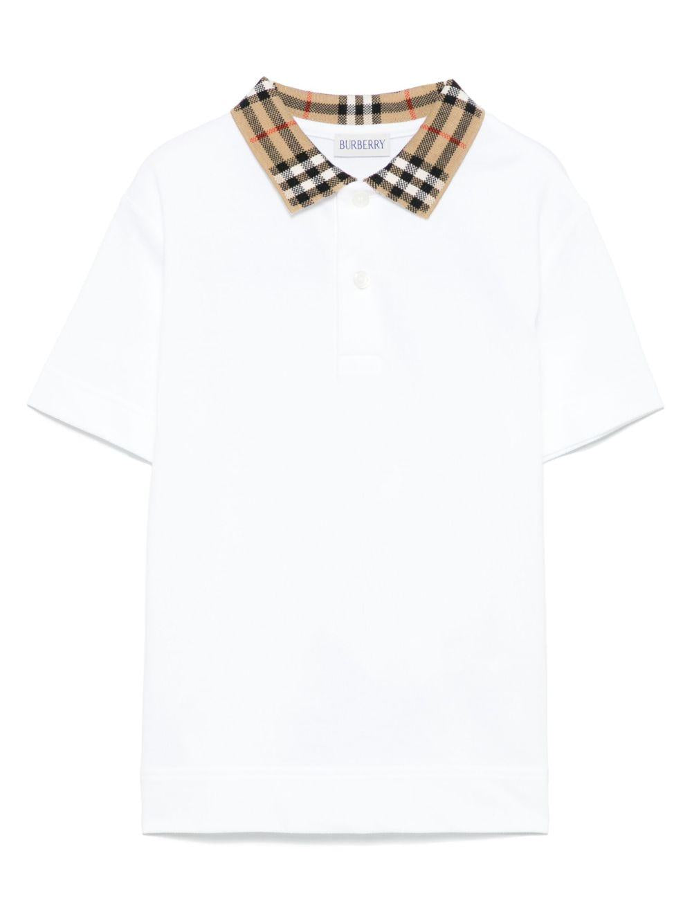 Polo bianca per bambino 8105571 A1464 Burberry Kids 
