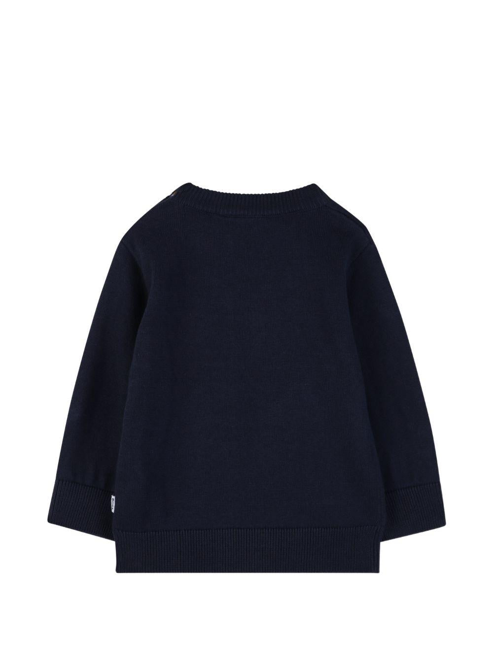 Maglione blu navy per neonato J52868 849 Boss Kids 