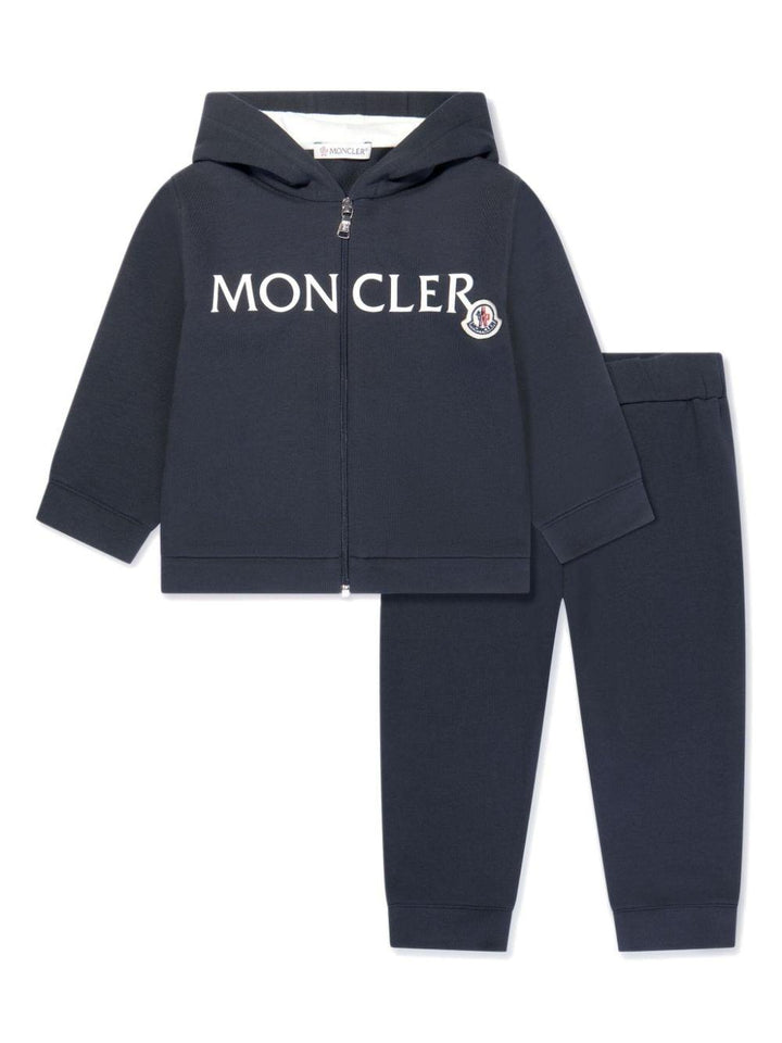 Blue baby outfit with logo