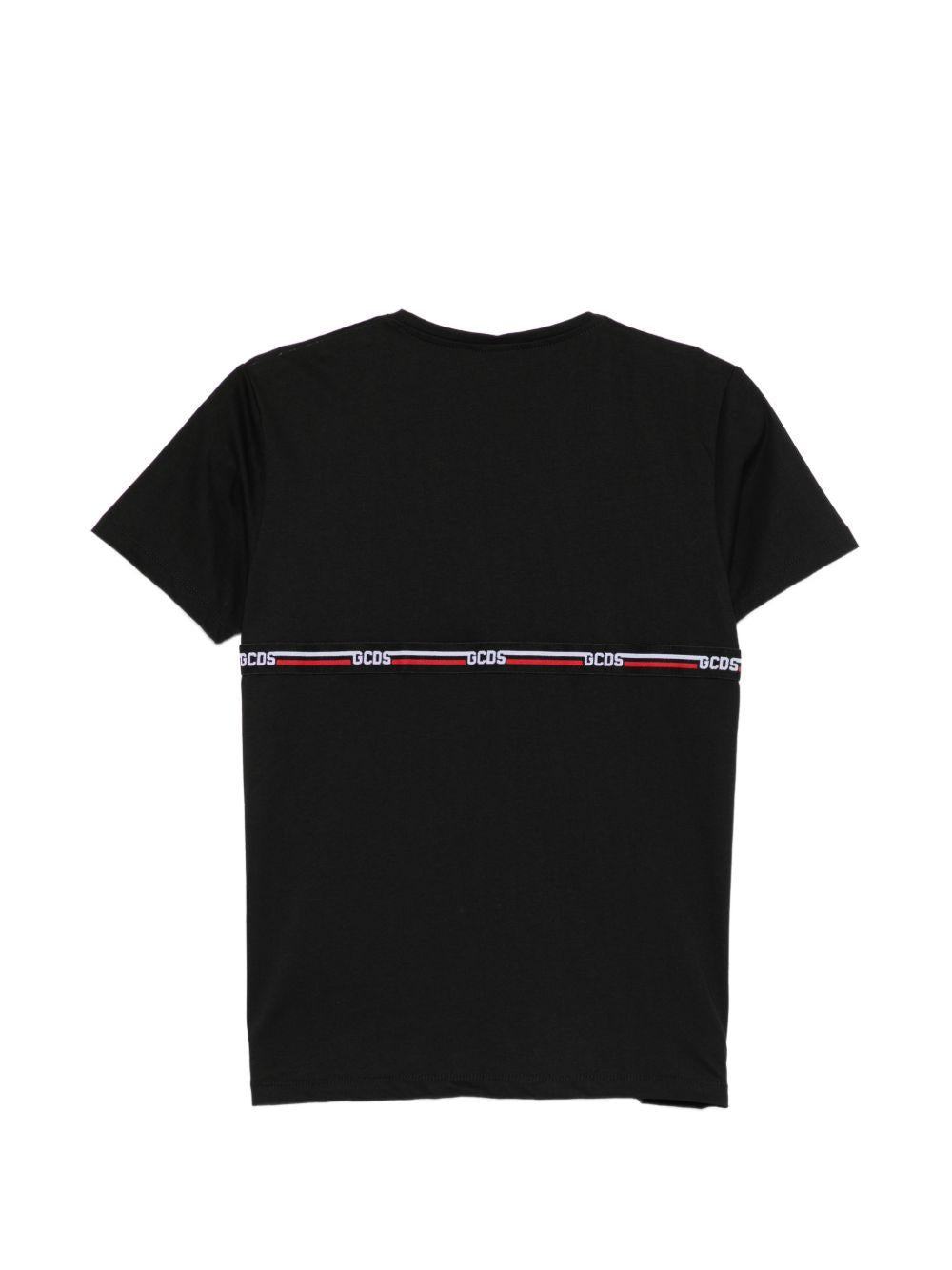 T-shirt nera per bambino C1BJQC553J105 999B Gcds Kids 