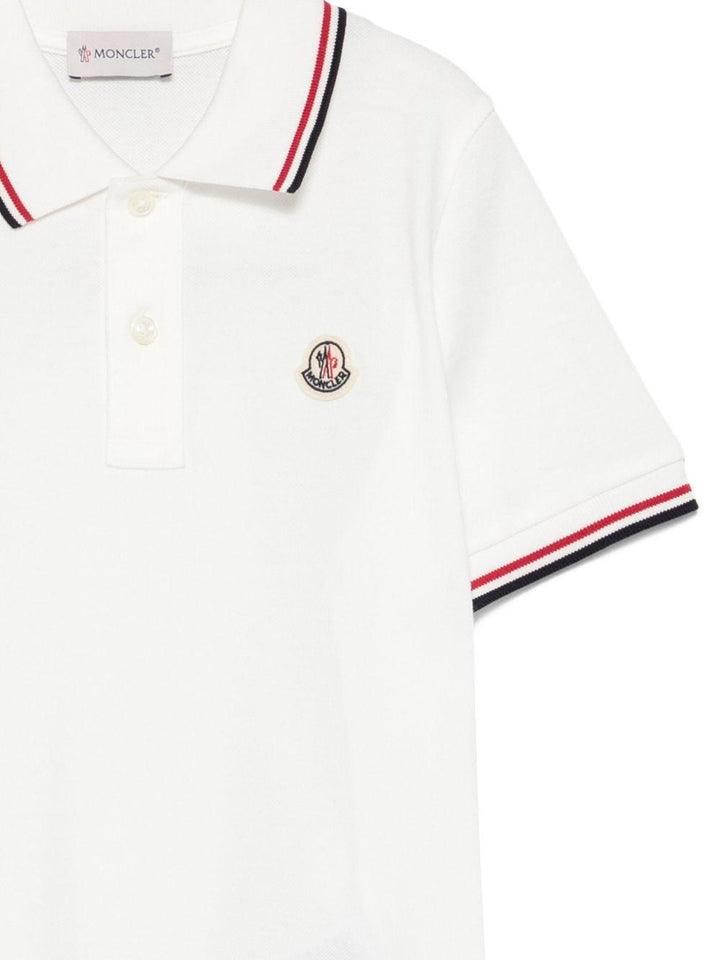 Polo bianca per bambino 9548A000058496W 034 Moncler Kids 