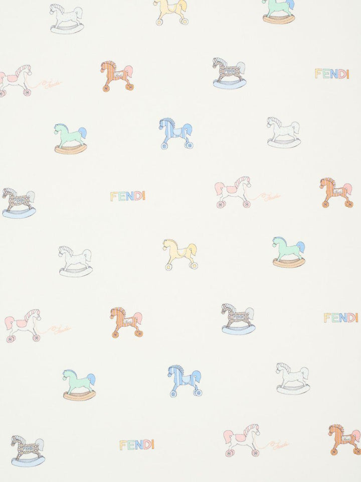 Coperta bianca per neonato BUJ334AVW8 F0ZA0 Fendi Kids 