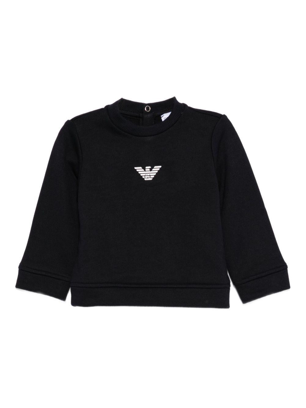 Felpa blu navy per neonato EB000301AF14681 MB053 Emporio Armani Kids 