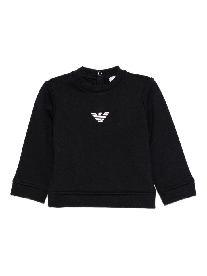 Felpa blu navy per neonato EB000301AF14681 MB053 Emporio Armani Kids 