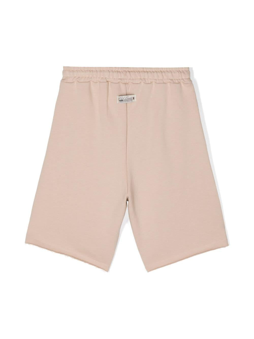 Bermuda beige per bambino con logo