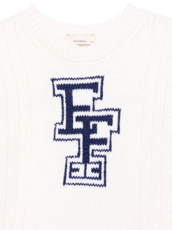 Maglione bianco per bambina